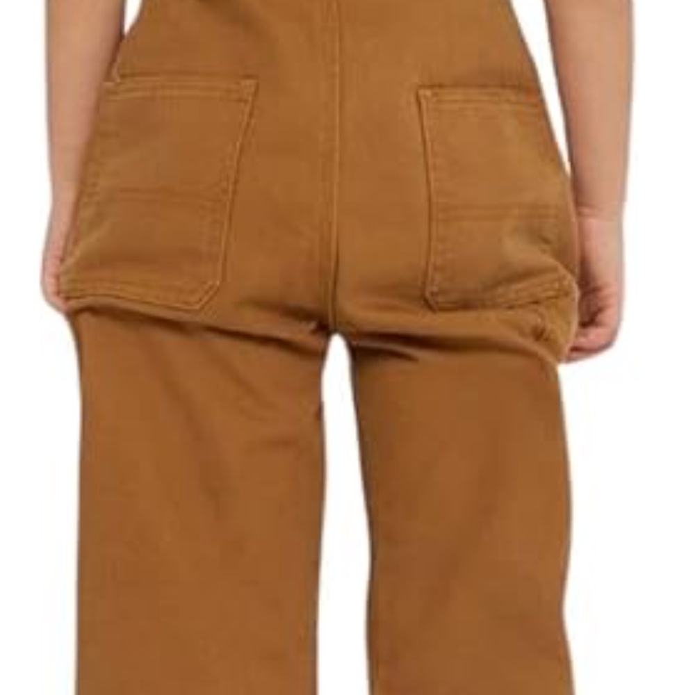 Dickies Brown Bib Overalls Kids 10/12 (M) Workwear Style - Picture 2 of 8